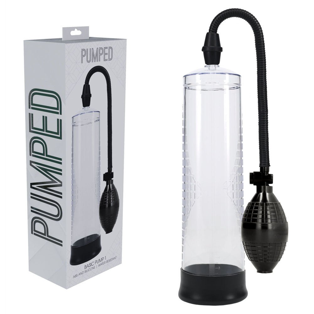 PUMPED Basic Pump 1 - Transparent - Clear Penis Pump - silkandsin