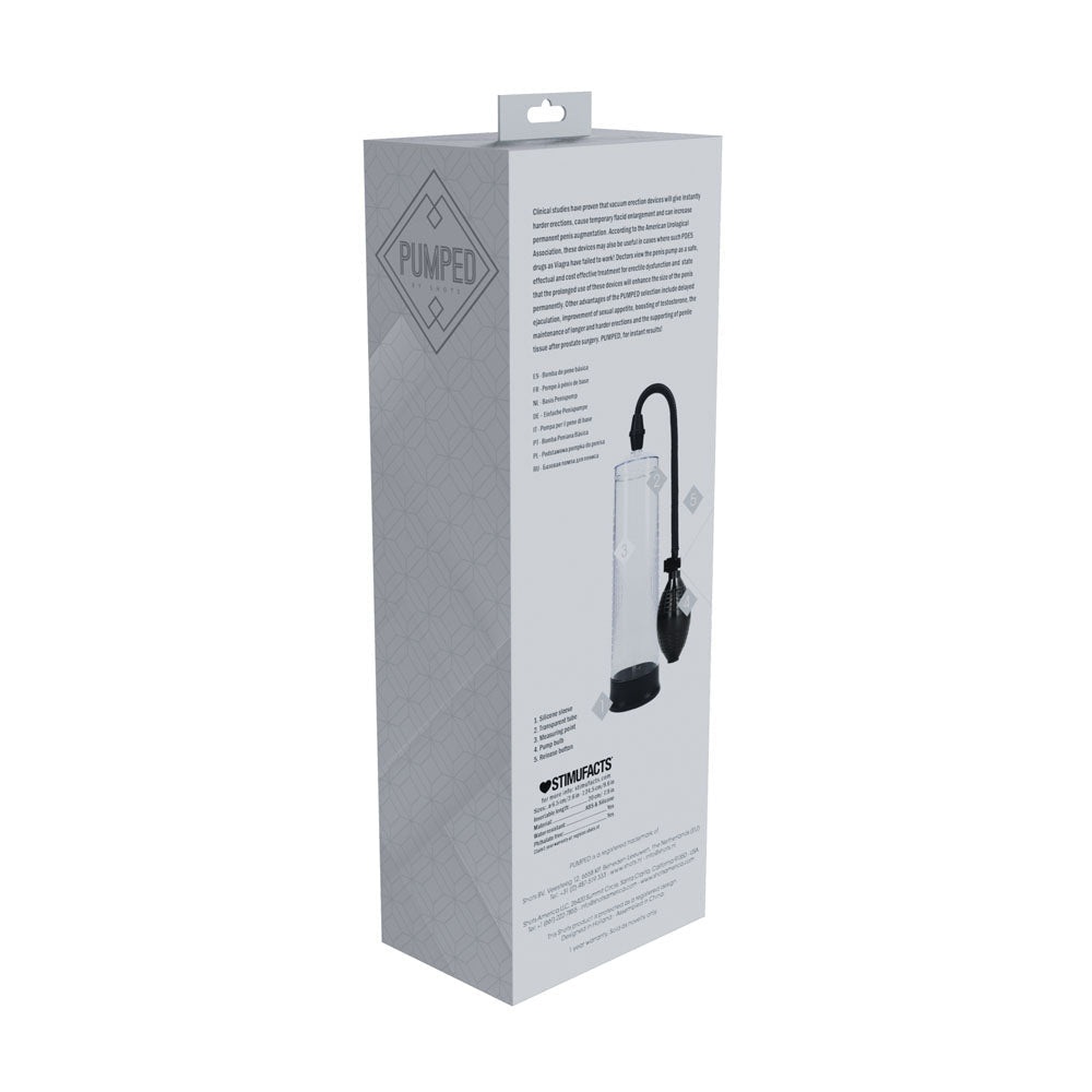 PUMPED Basic Pump 1 - Transparent - Clear Penis Pump - silkandsin