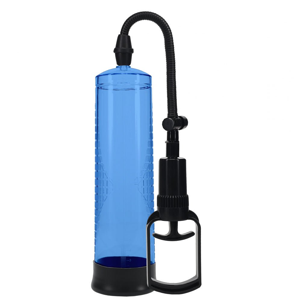 PUMPED Basic Pump 2 - Blue - Blue Penis Pump - silkandsin