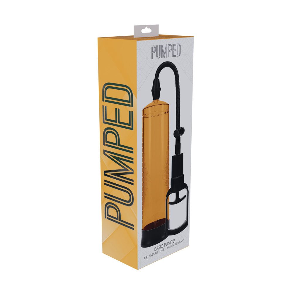 PUMPED Basic Pump 2 - Orange - Orange Penis Pump - silkandsin
