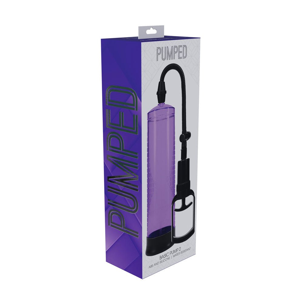PUMPED Basic Pump 2 - Purple - Purple Penis Pump - silkandsin