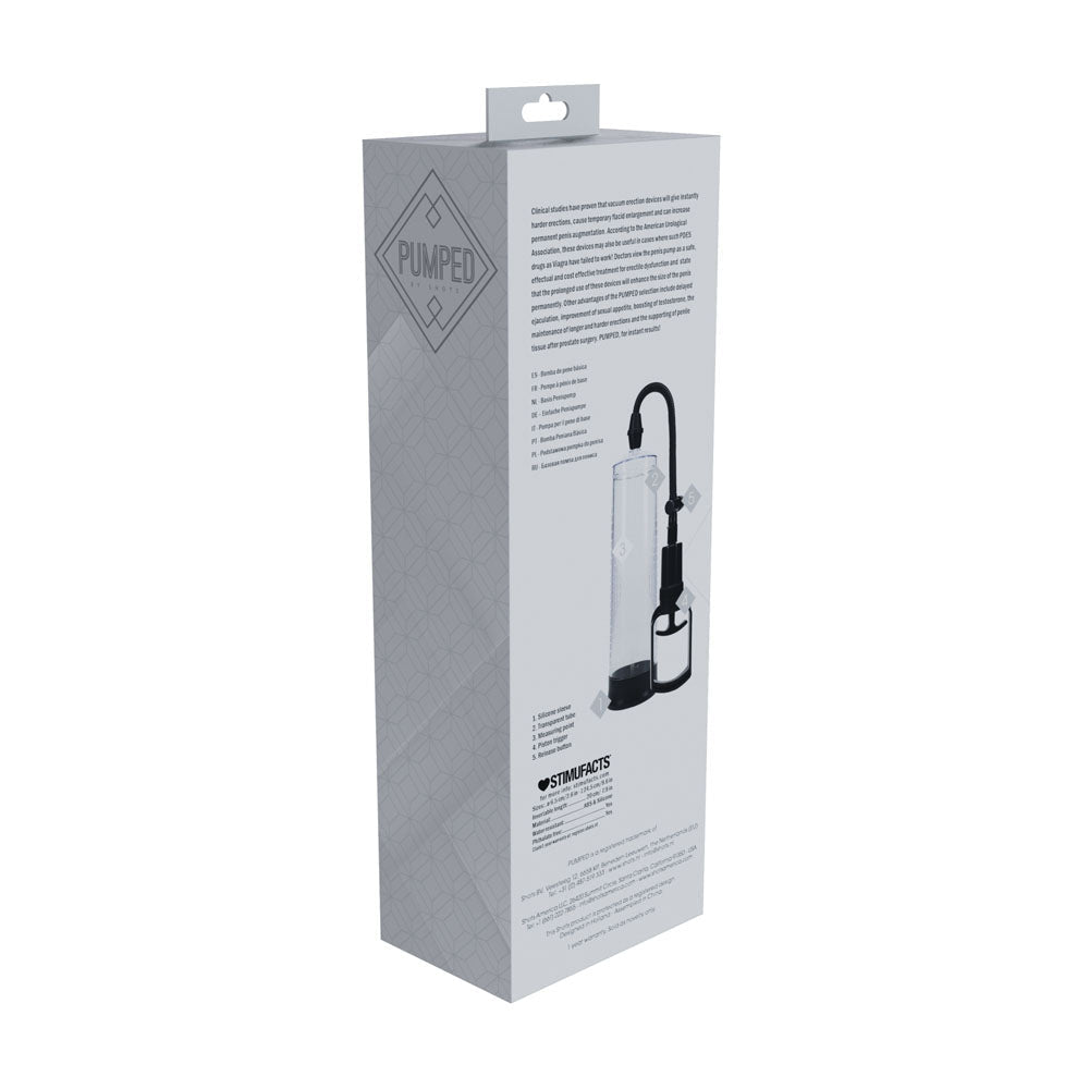 PUMPED Basic Pump 2 - Transparent - Clear Penis Pump - silkandsin
