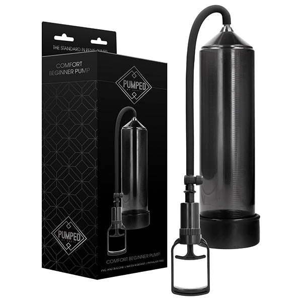 Pumped Comfort Beginner Pump - Black Penis Pump - silkandsin