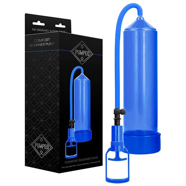 Pumped Comfort Beginner Pump - Blue Penis Pump - silkandsin