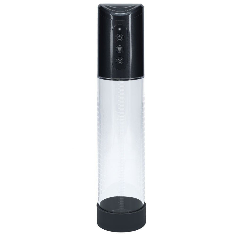 PUMPED Hyperpump Automatic Pump - Gunmetal - Gunmetal Grey USB Rechargeable Auto Penis Pump - silkandsin