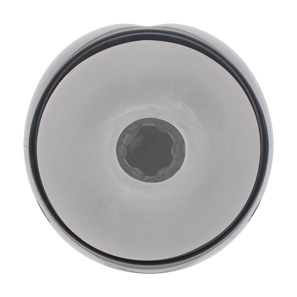 PUMPED Virtuo - Gunmetal - Gunmetal Grey/Clear USB Rechargeable Sucking And Vibrating Auto Masturbator - silkandsin