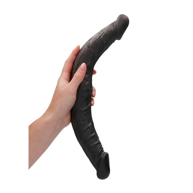 REALROCK 14'' Double Dildo - Black 36 cm Double Dong - silkandsin