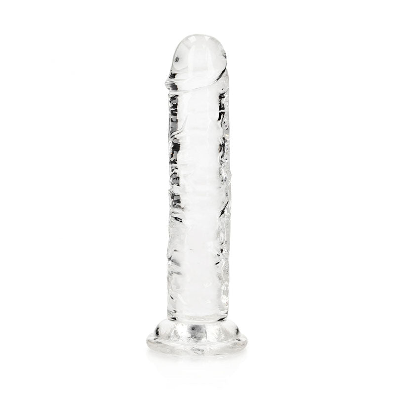REALROCK 15.5 cm Straight Dildo - Clear - Clear 15.5 cm (6'') Dong - silkandsin