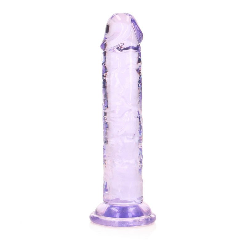 REALROCK 15.5 cm Straight Dildo - Purple - Purple 15.5 cm (6'') Dong - silkandsin