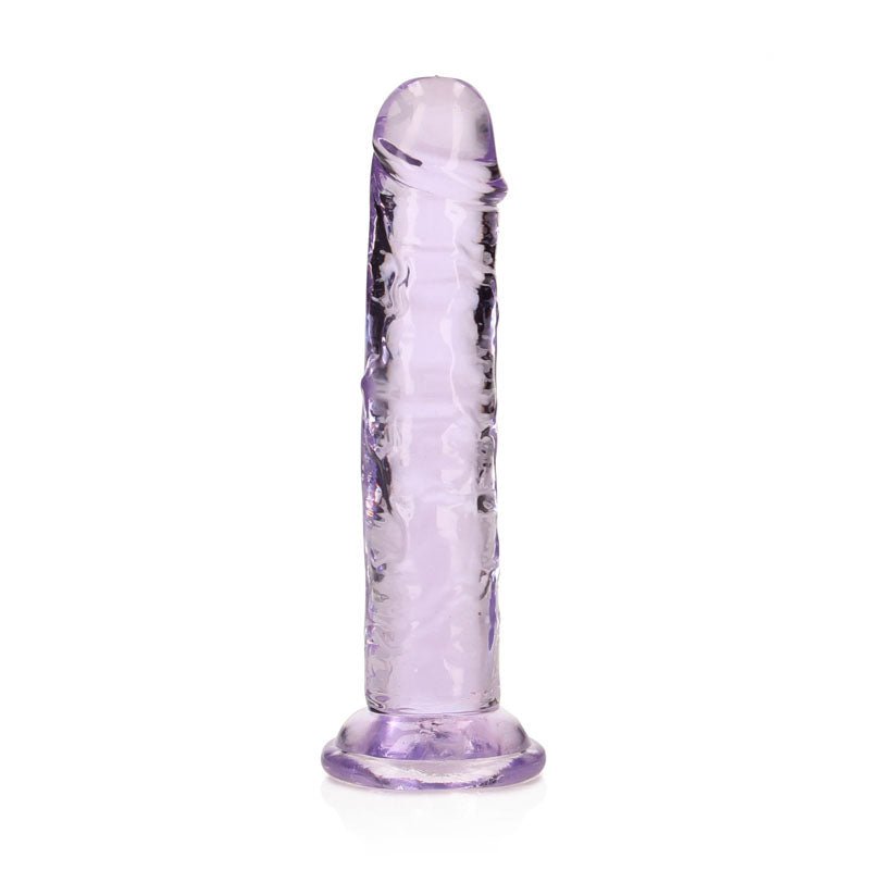 REALROCK 15.5 cm Straight Dildo - Purple - Purple 15.5 cm (6'') Dong - silkandsin