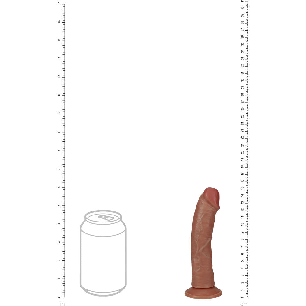 REALROCK 15cm Vibrating Cock - Tan - Tan 15.2 cm (6'') USB Rechargeable Vibrating Dong - silkandsin
