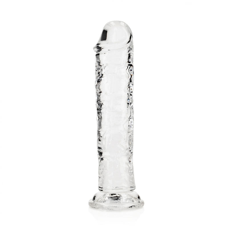 REALROCK 18 cm Straight Dildo - Clear - Clear 18 cm (7'') Dong - silkandsin