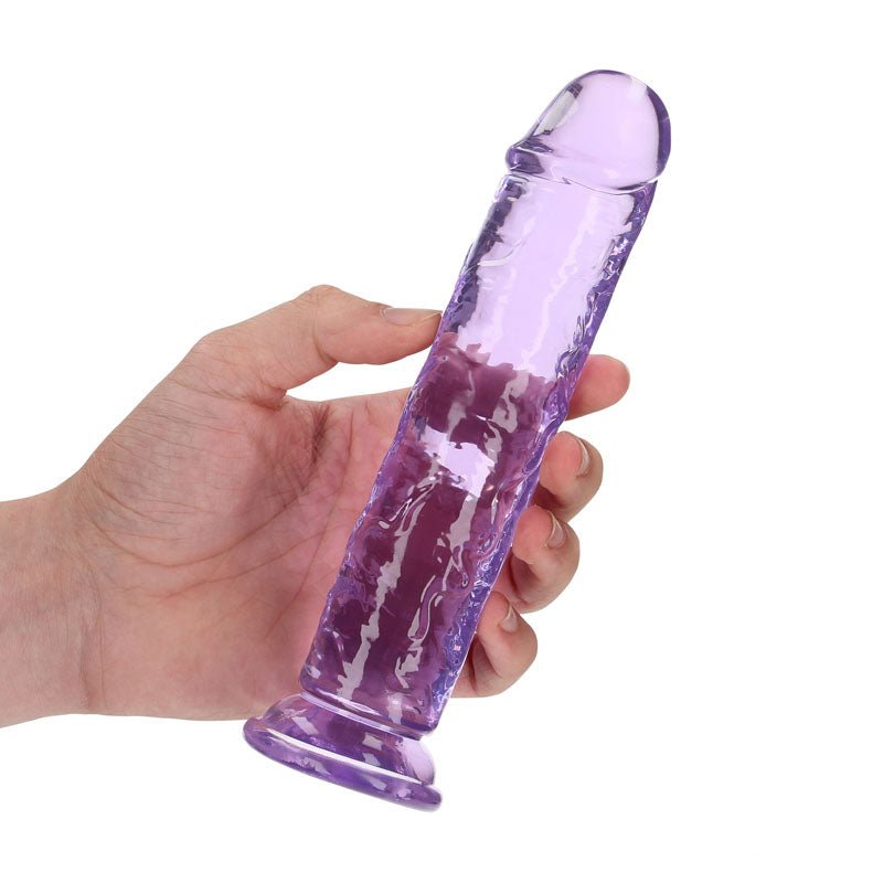 REALROCK 18 cm Straight Dildo - Purple - Purple 18 cm (7'') Dong - silkandsin