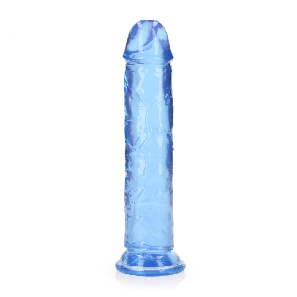 REALROCK 20 cm Straight Dildo - Blue - Blue 20 cm (8'') Dong - silkandsin