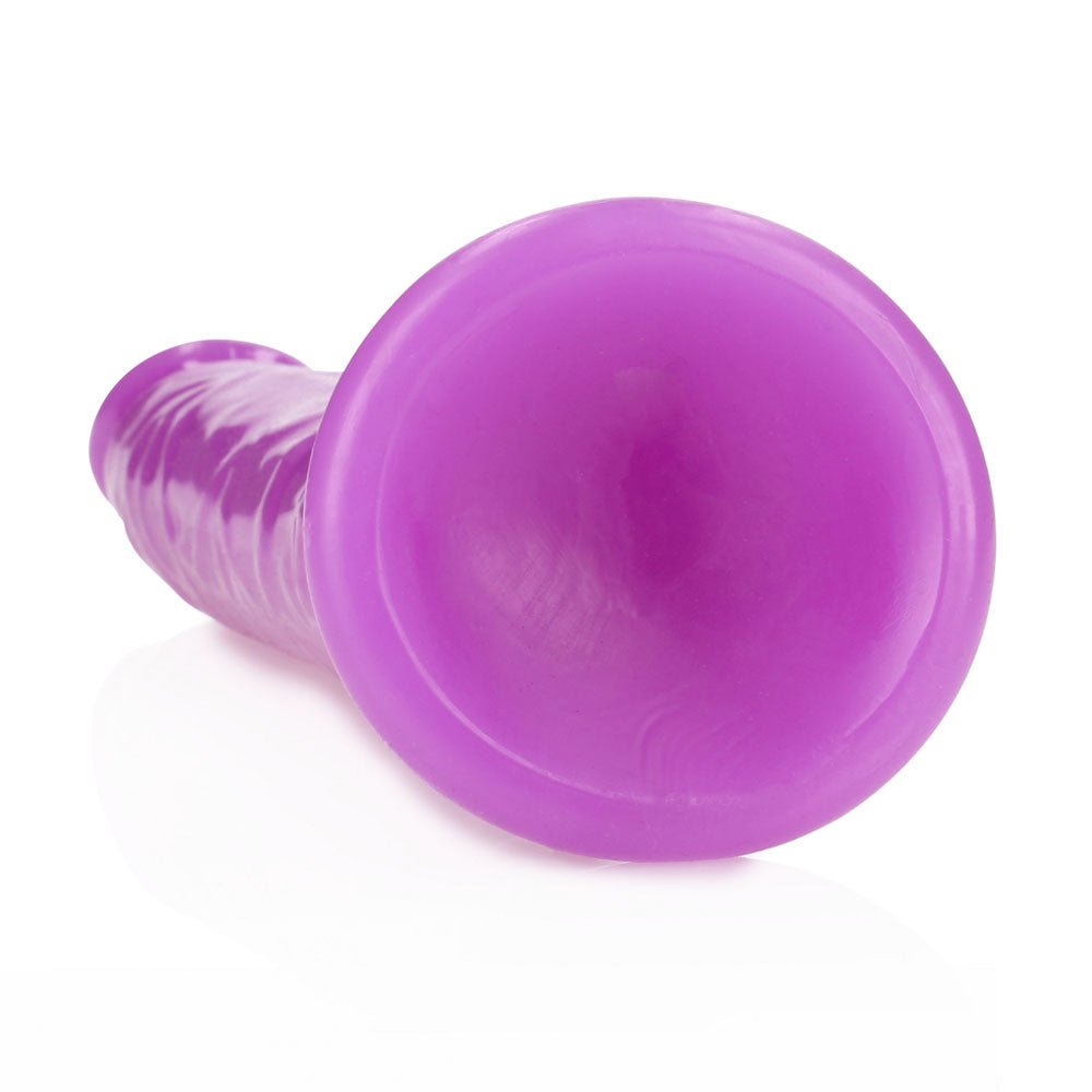 REALROCK 29 cm Slim Glow in the Dark Neon - Purple - Glow in Dark Purple 29 cm (11'') Dong - silkandsin