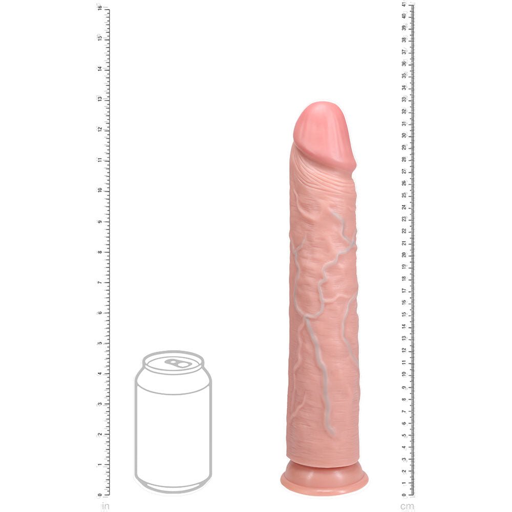 REALROCK 33cm Extra Long Dildo - Flesh - Flesh 33 cm (13'') Extra Long Dong - silkandsin