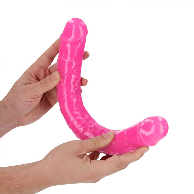 REALROCK 38 cm Double Dong Glow - Pink - Pink 38 cm (15'') Double Dong - silkandsin