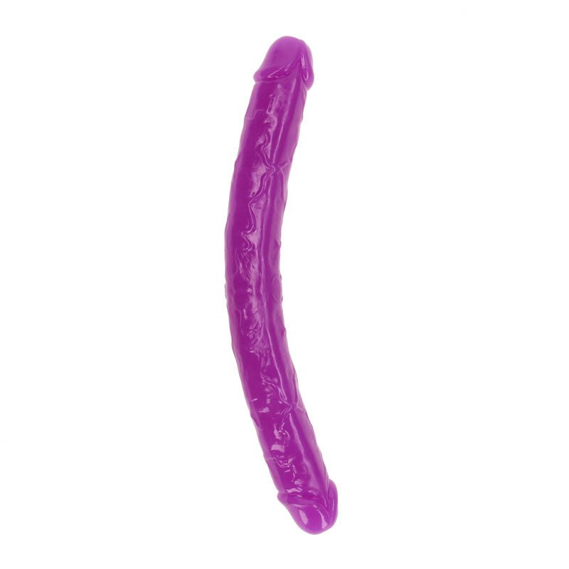 REALROCK 38 cm Double Dong Glow - Purple - Purple 38 cm (15'') Double Dong - silkandsin