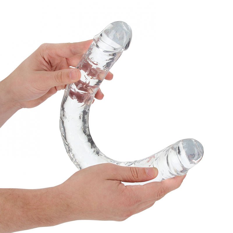 REALROCK 45 cm Double Dong - Clear - Clear 45 cm (18'') Double Dong - silkandsin