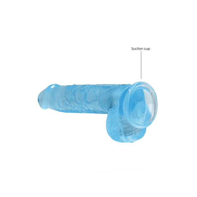 REALROCK 6'' Realistic Dildo With Balls - Blue 15.2 cm Dong - silkandsin