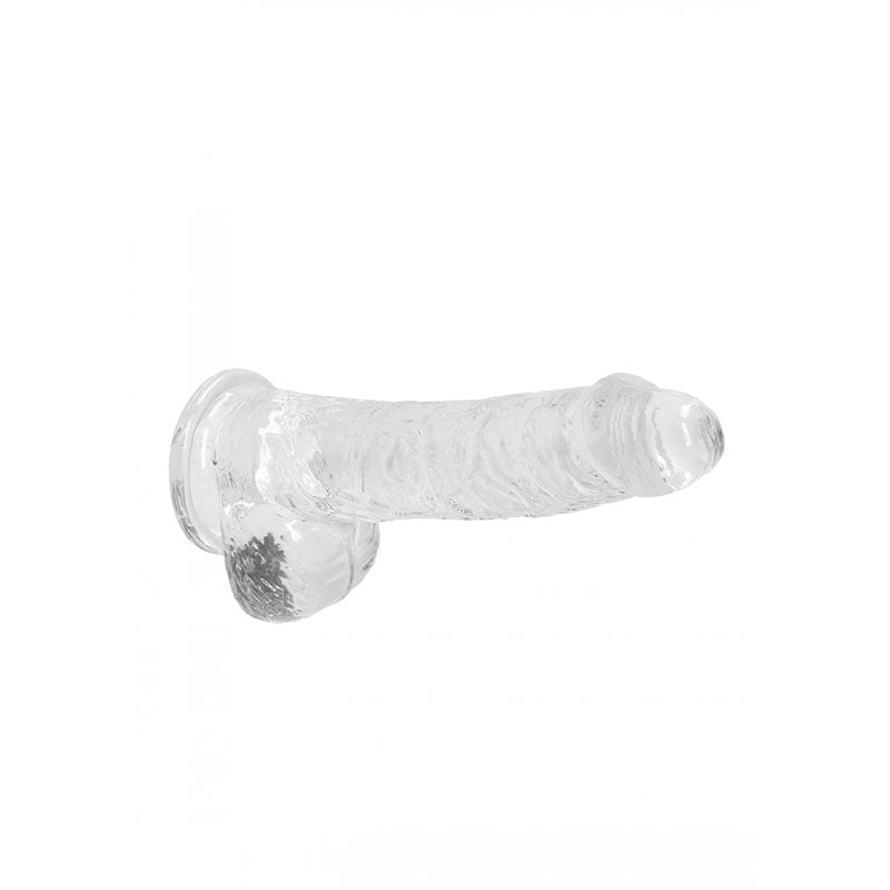 REALROCK 6'' Realistic Dildo With Balls - Clear 15.2 cm Dong - silkandsin