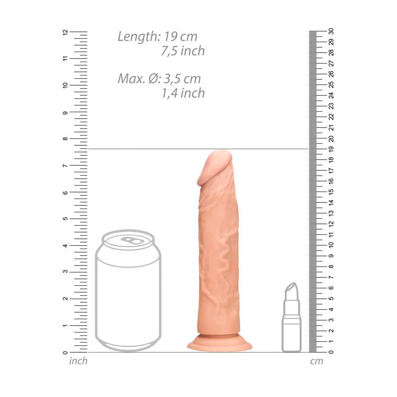 REALROCK 7'' Realistic Dildo - Flesh 17.8 cm Dong - silkandsin