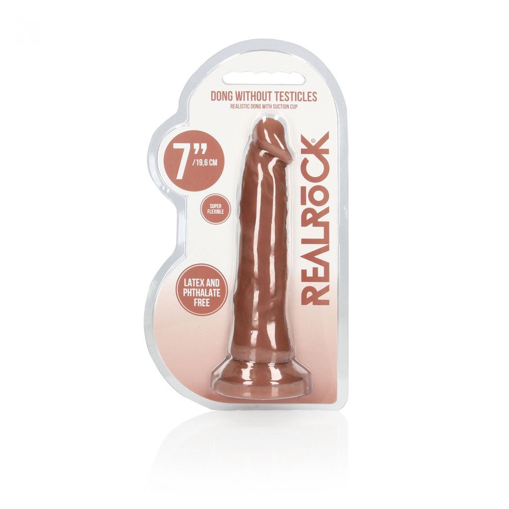 REALROCK 7'' Realistic Dildo - Tan - Tan 17.8 cm Dong - silkandsin