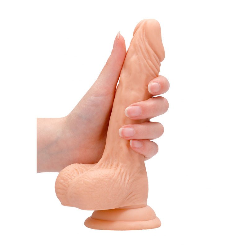 REALROCK 7'' Realistic Dildo With Balls - Flesh 17.8 cm Dong - Silk and Sin