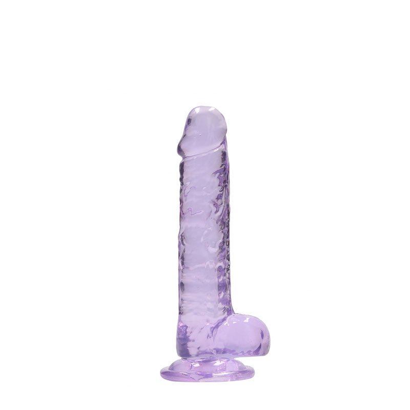 REALROCK 7'' Realistic Dildo With Balls - Purple 17.8 cm Dong - silkandsin