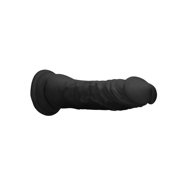REALROCK 8'' Realistic Dildo - Black 20.3 cm Dong - silkandsin