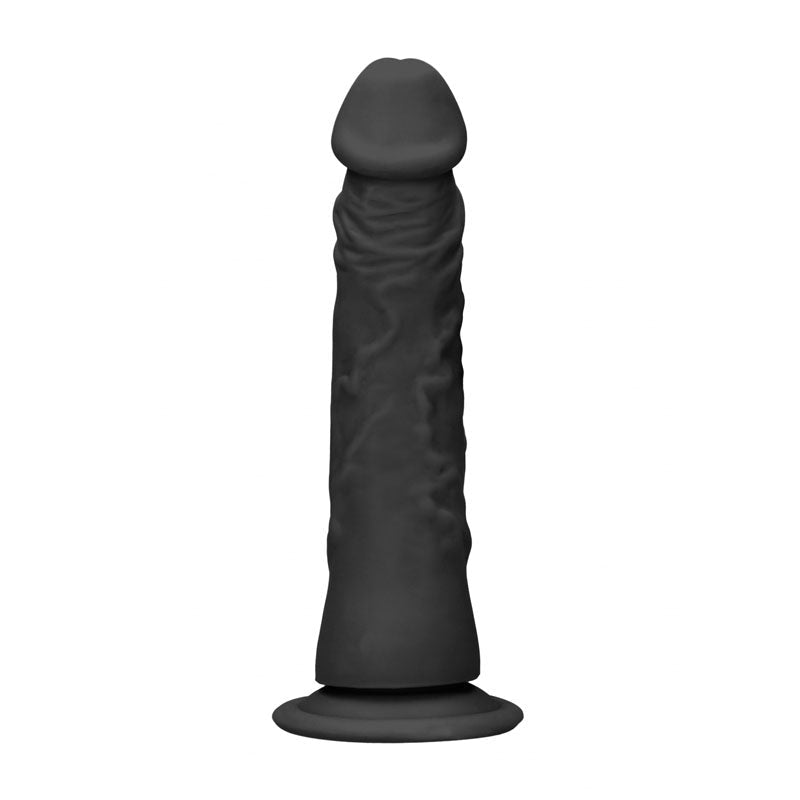 REALROCK 8'' Realistic Dildo - Black 20.3 cm Dong - silkandsin