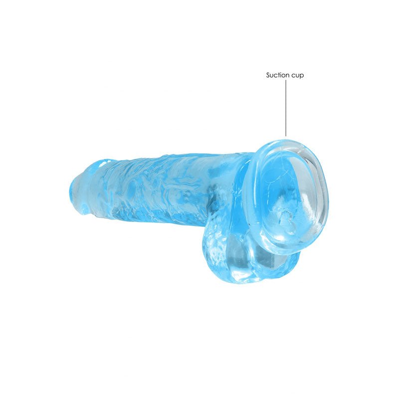 REALROCK 8'' Realistic Dildo With Balls - Blue 20.3 cm Dong - silkandsin