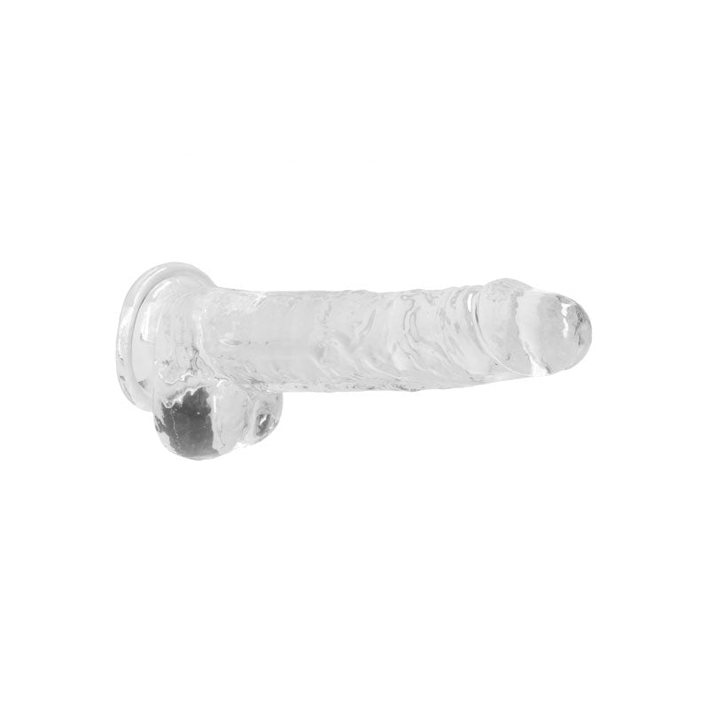REALROCK 8'' Realistic Dildo With Balls - Clear 20.3 cm Dong - silkandsin