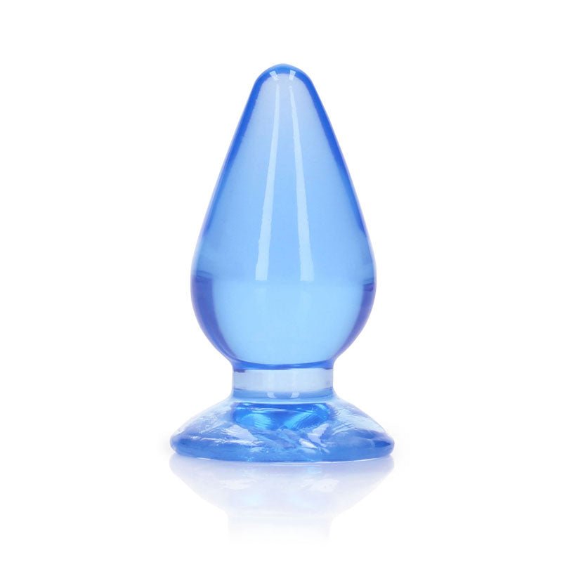 REALROCK 9 cm Anal Plug - Blue - Blue 9 cm (3.5'') Butt Plug - Silk and Sin