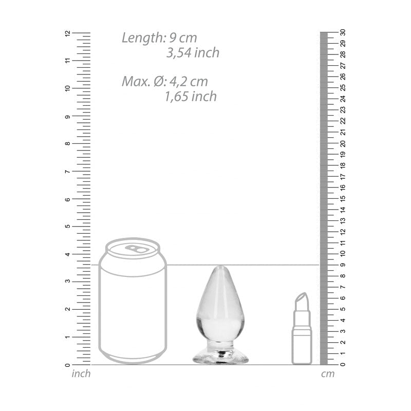 REALROCK 9 cm Anal Plug - Clear - Clear 9 cm (3.5'') Butt Plug - Silk and Sin