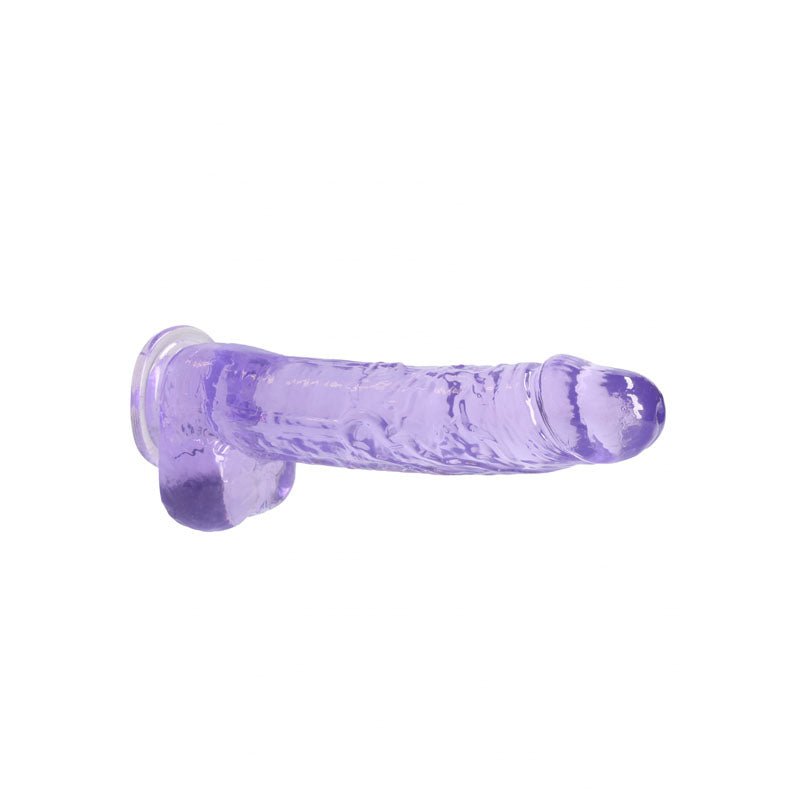 RealRock 9'' Realistic Dildo With Balls - Purple 22.9 cm Dong - silkandsin