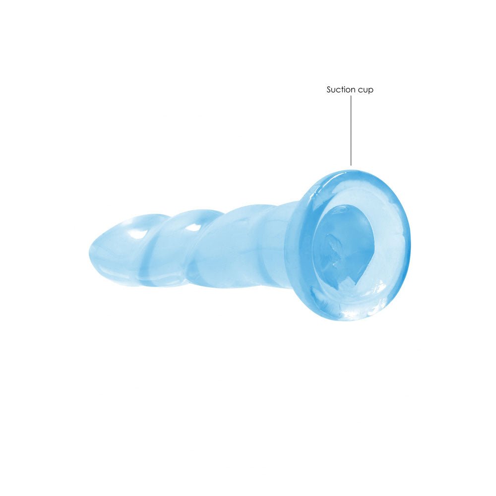 REALROCK Dildo With Suction - 17 cm - Blue - Blue 17 cm Dildo - silkandsin