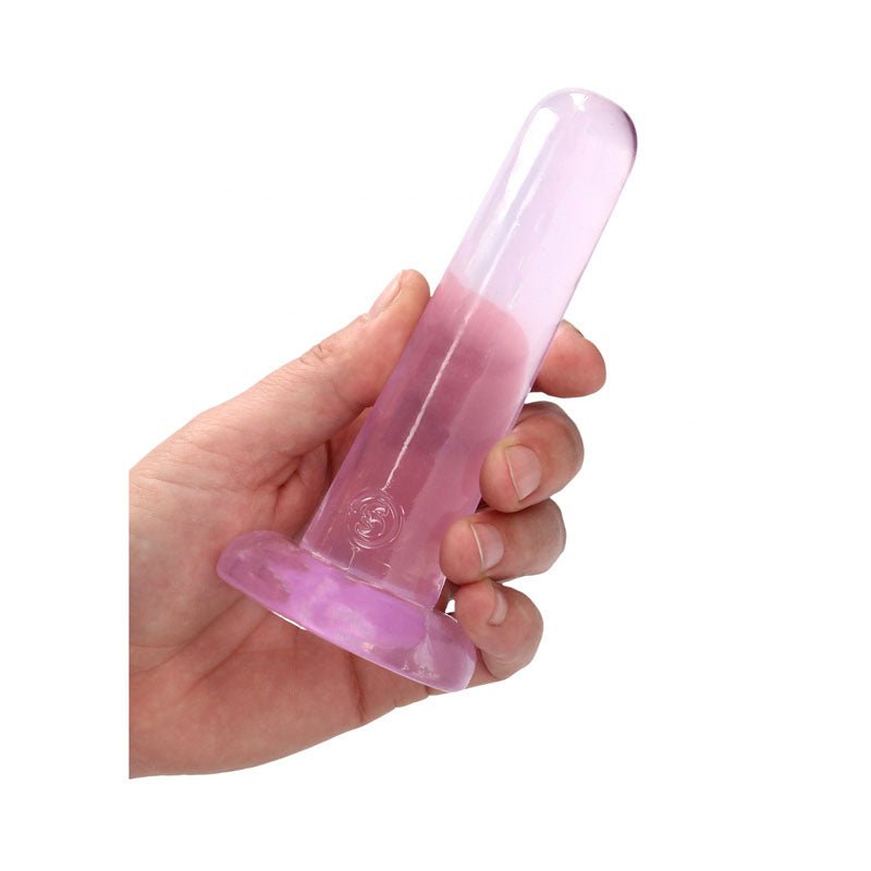 REALROCK Non Realistic Dildo With Suction Cup - 13.5 cm - Pink 13.5 cm Dong - silkandsin