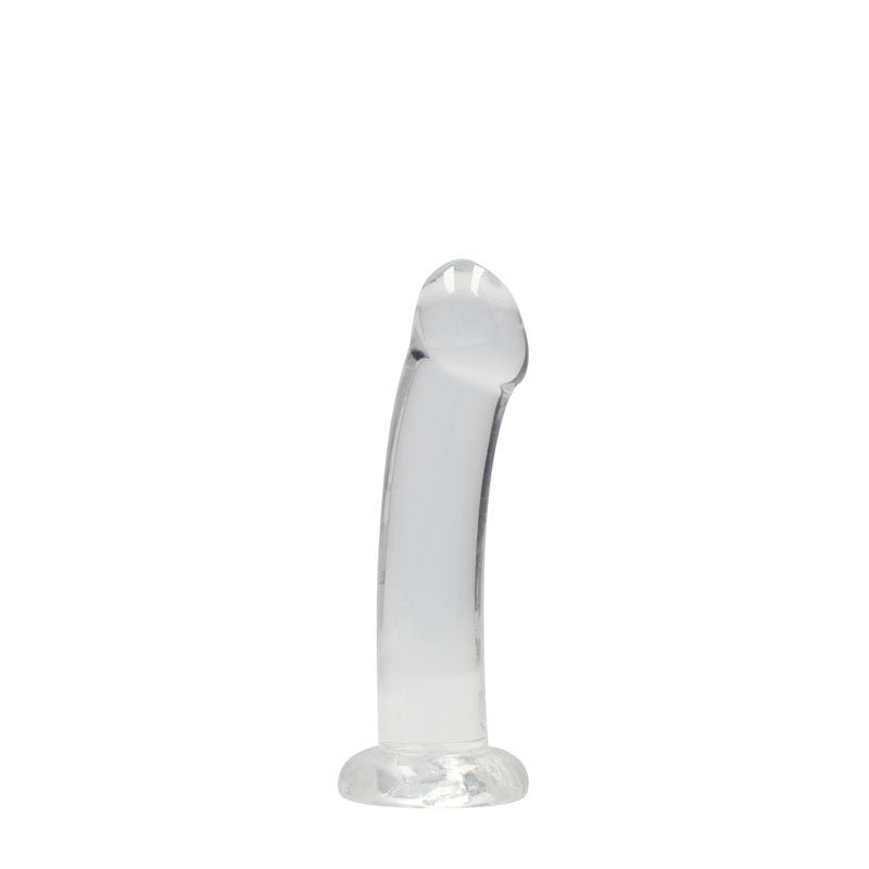REALROCK Non Realistic Dildo With Suction Cup - 17 cm - Clear 17 cm Dong - silkandsin