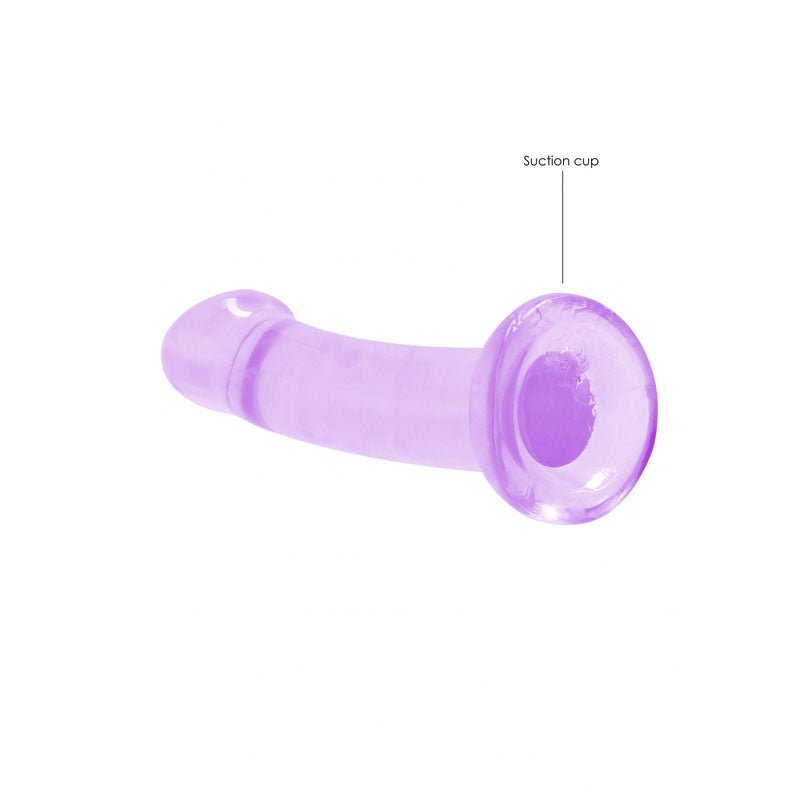REALROCK Non Realistic Dildo With Suction Cup - 17 cm - Purple 17 cm Dong - silkandsin