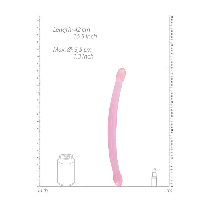 REALROCK Non Realistic Double Dong 17'' - Pink 42 cm Double Dong - silkandsin