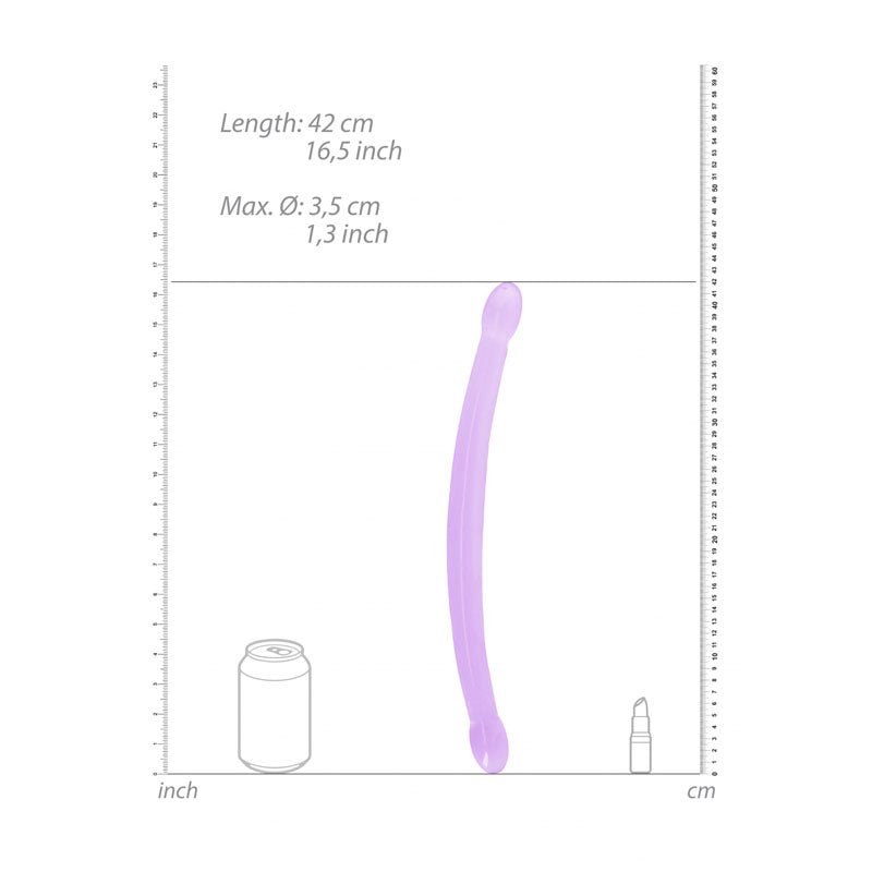 REALROCK Non Realistic Double Dong 17'' - Purple 42 cm Double Dong - silkandsin