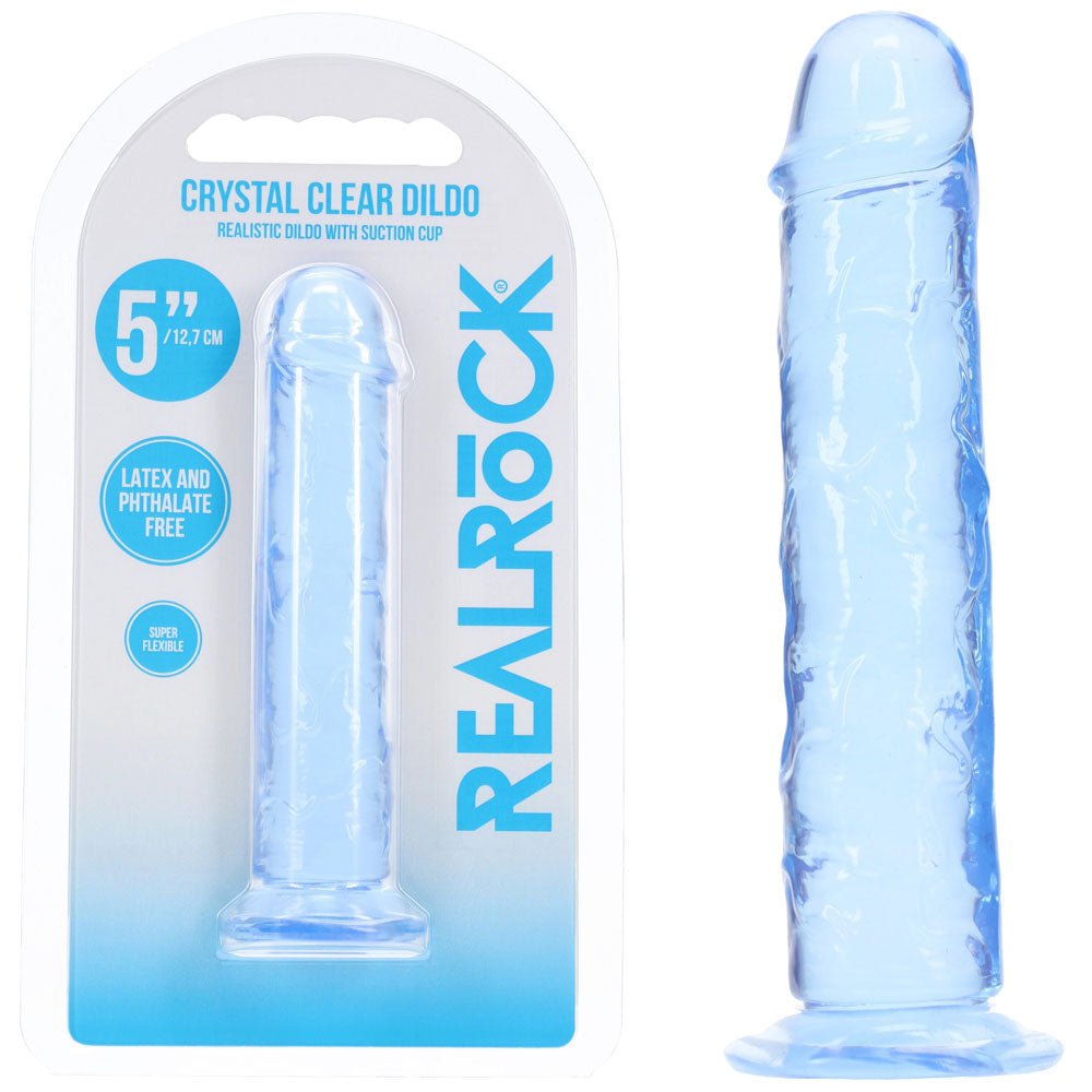 REALROCK Realistic 5'' Dildo - Blue - Blue 12.7 cm Dildo - Silk and Sin