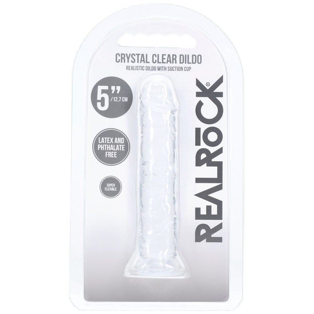 REALROCK Realistic 5'' Dildo - Clear - Clear 12.7 cm Dildo - Silk and Sin
