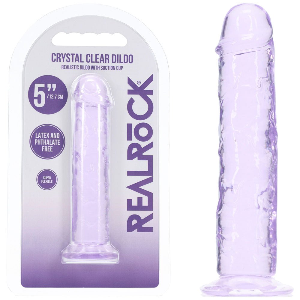 REALROCK Realistic 5'' Dildo - Purple - Purple 12.7 cm Dildo - Silk and Sin