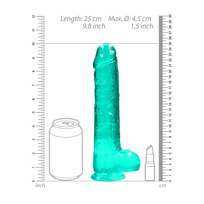 REALROCK Realistic Dildo With Balls 9IN - silkandsin