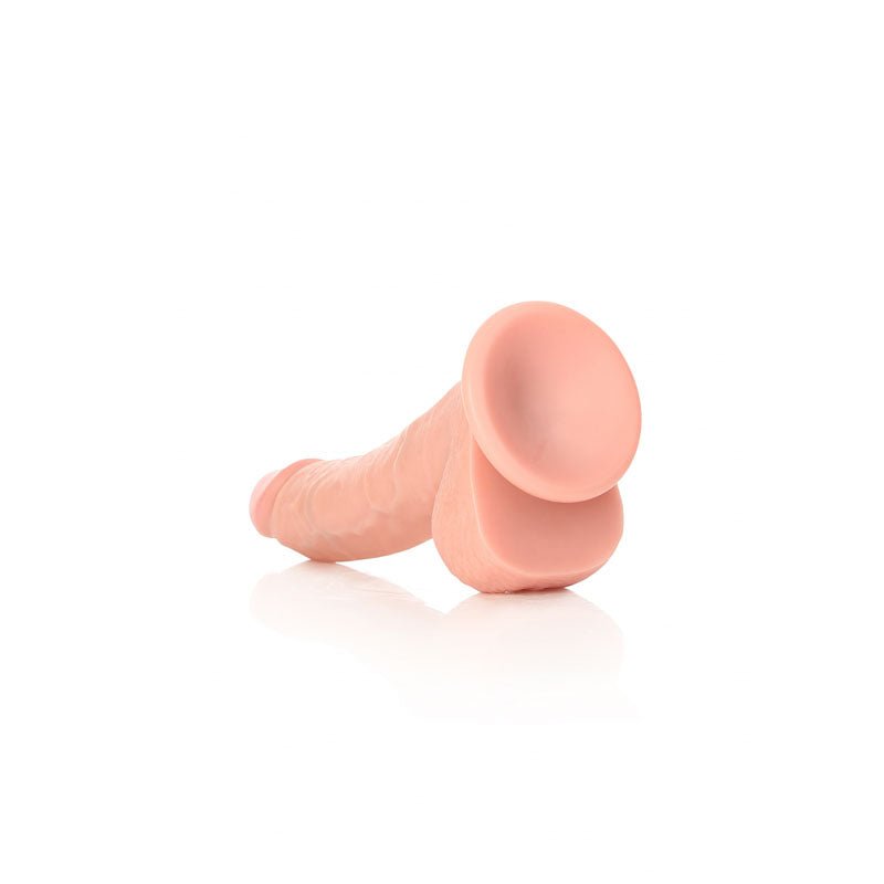 REALROCK Realistic Regular Curved Dong with Balls - 20.5 cm - Flesh 20.5 cm (8'') Dong - silkandsin