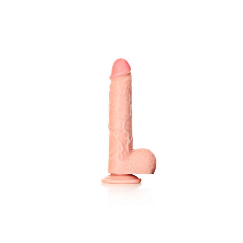 REALROCK Straight Realistic Dildo with Balls - 18 cm - Flesh 18 cm (7'') Dong - silkandsin