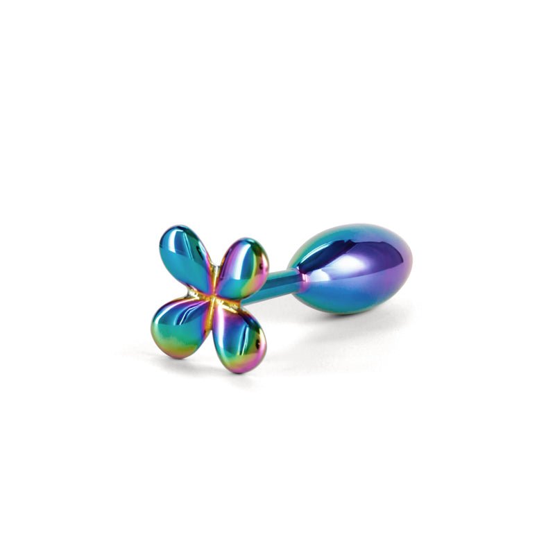 Rear Assets Clover - Multicolour - Multicoloured 9.2 cm Metallic Butt Plug - Silk and Sin