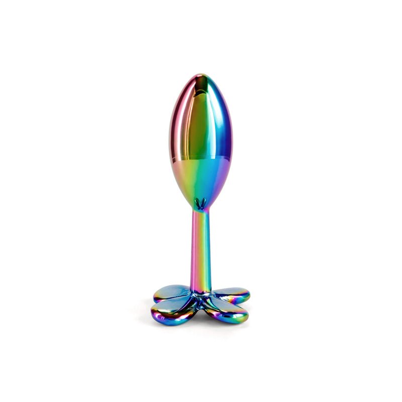 Rear Assets Clover - Multicolour - Multicoloured 9.2 cm Metallic Butt Plug - Silk and Sin